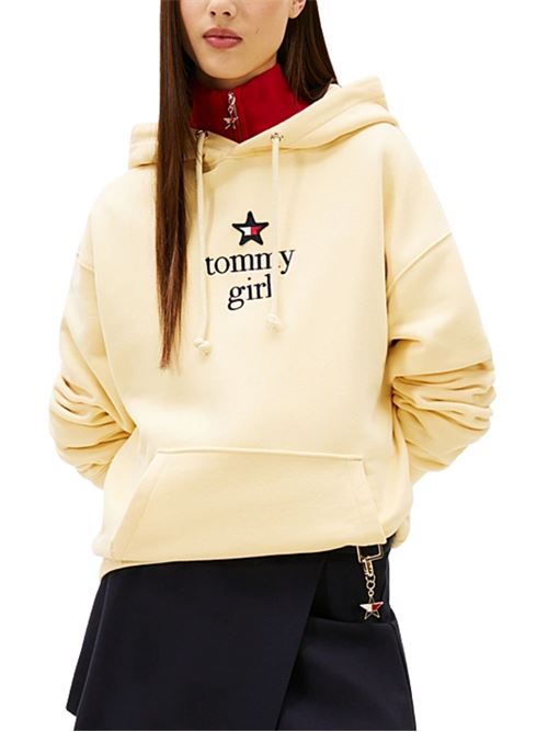 Felpa gialla con cappuccio Tommy Girl Tommy Jeans | DN0DN00099ZAZ